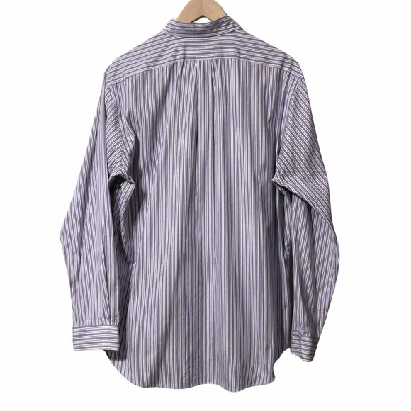 Ralph Lauren Shirt Men’s 16.5 34/35 | Purple & White | Long Sleeve Classic Fit - Picture 2 of 4